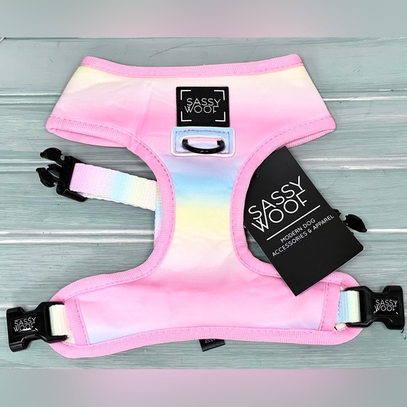 Sassy Woof Pink Pastel Adjustable Dog Harness New With Tags - Picture 1 of 6